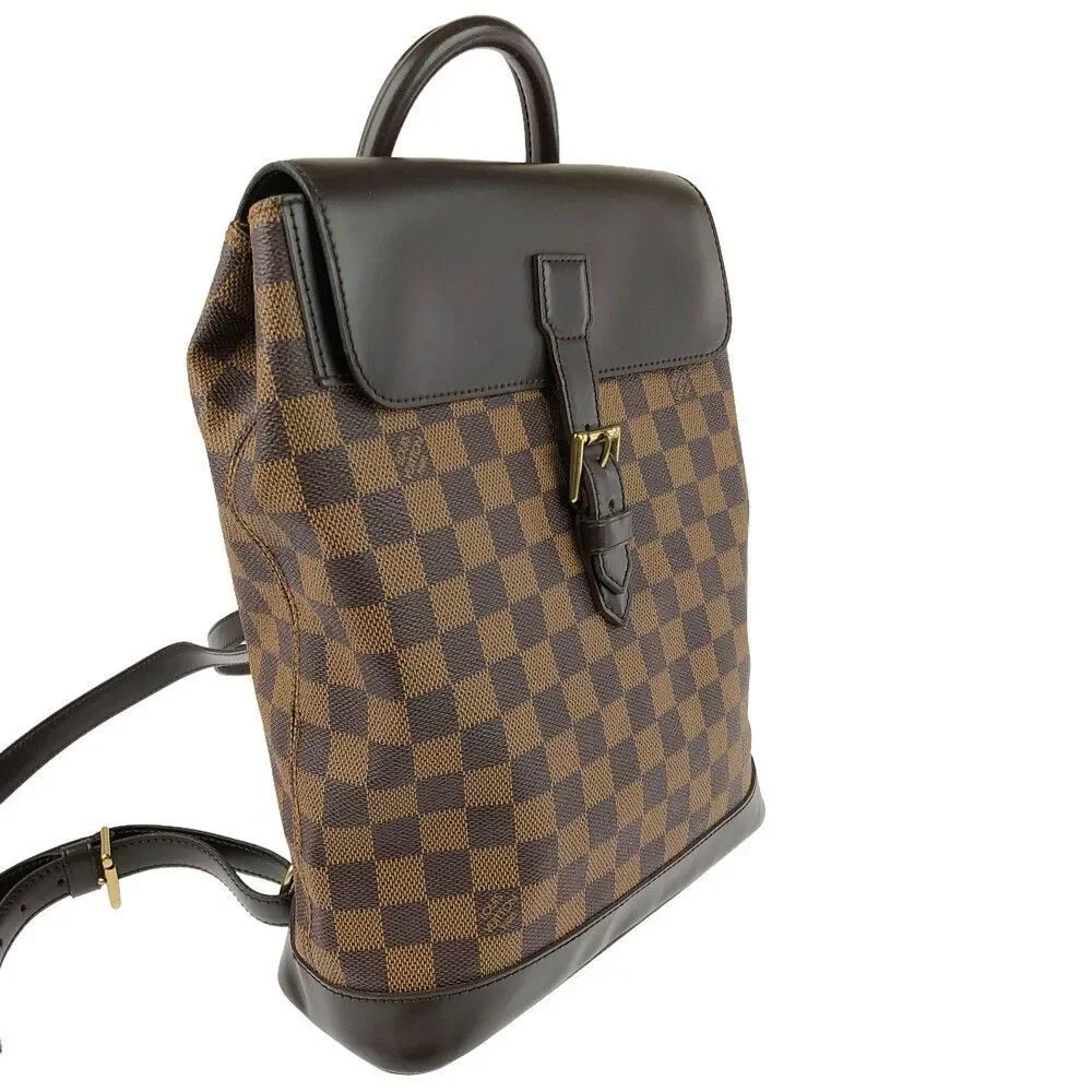 Louis Vuitton Damier Soho Rucksack Backpack Bag Brown - Picture 3 of 5